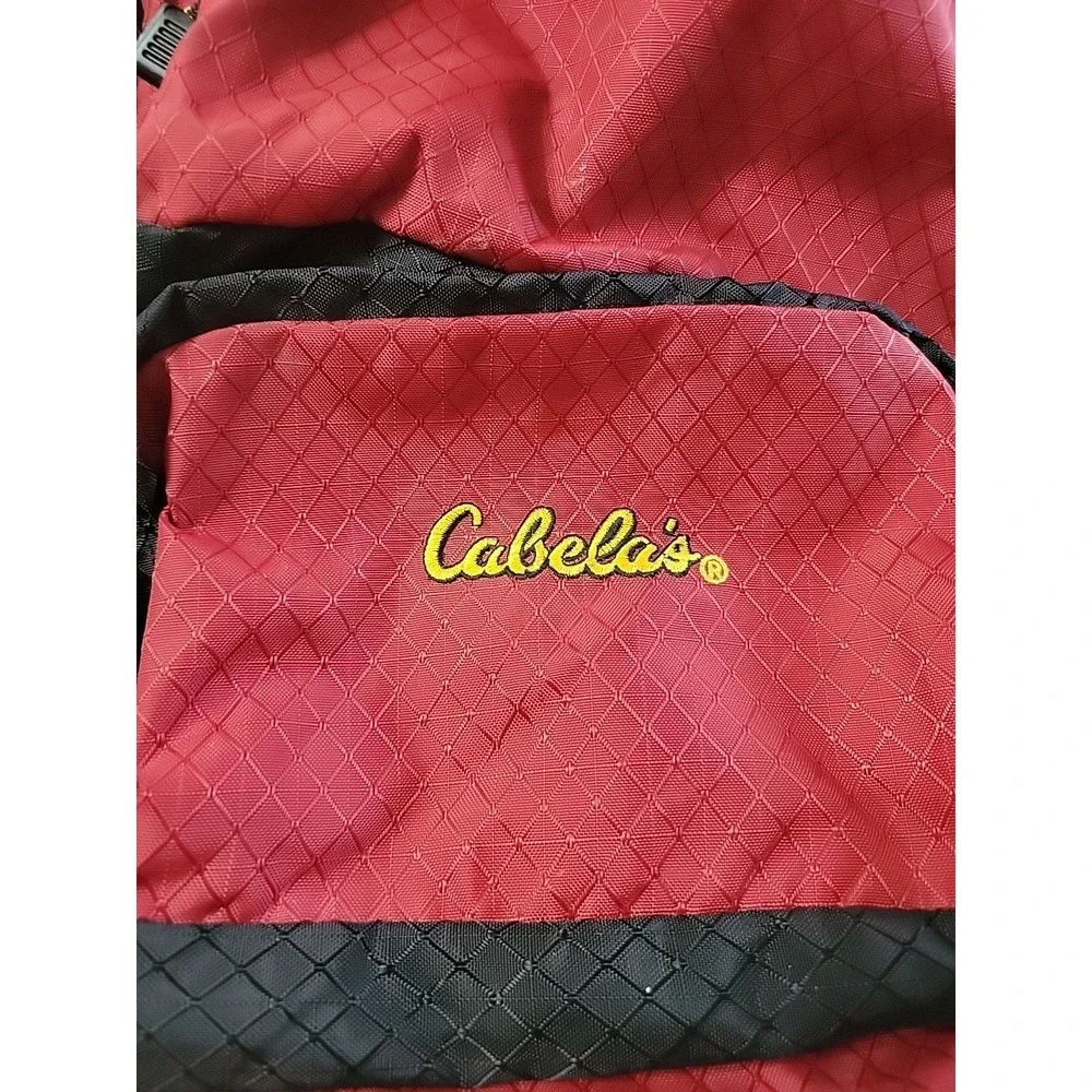 LARGE CABELA'S Hiking Camping Bag Tactical Backpack Outdoor Travel Red Lumbar